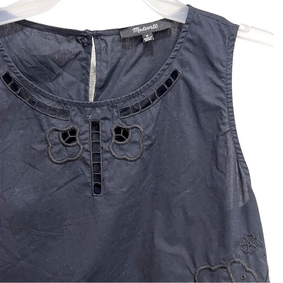 Madewell Embroidered Peplum Tank Top Size M - Picture 8 of 15